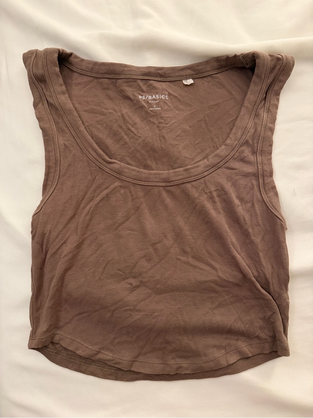 Asics Brown Scoop Neck Tank Top
